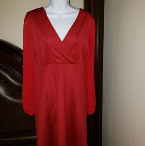Lipstick Red Maternity Dress
